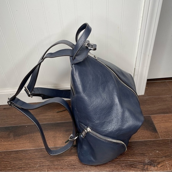 Rebecca Minkoff Julian Leather Backpack in Navy Medium - Picture 3 of 16
